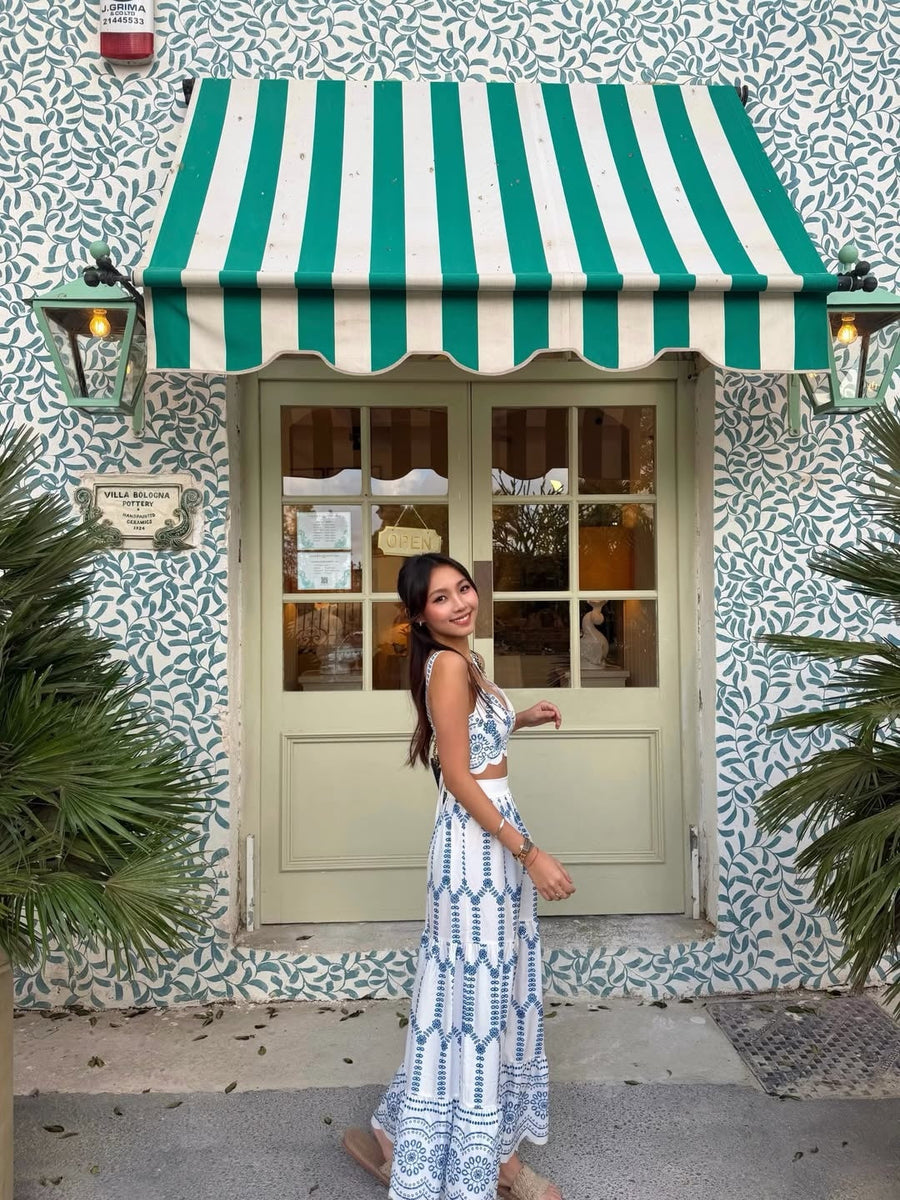 Margaret | Tiered Floral Midi Dress for Effortless Summer Style